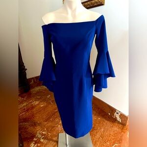 Milly ,NWT ,royal blue off shoulders dress , size 6